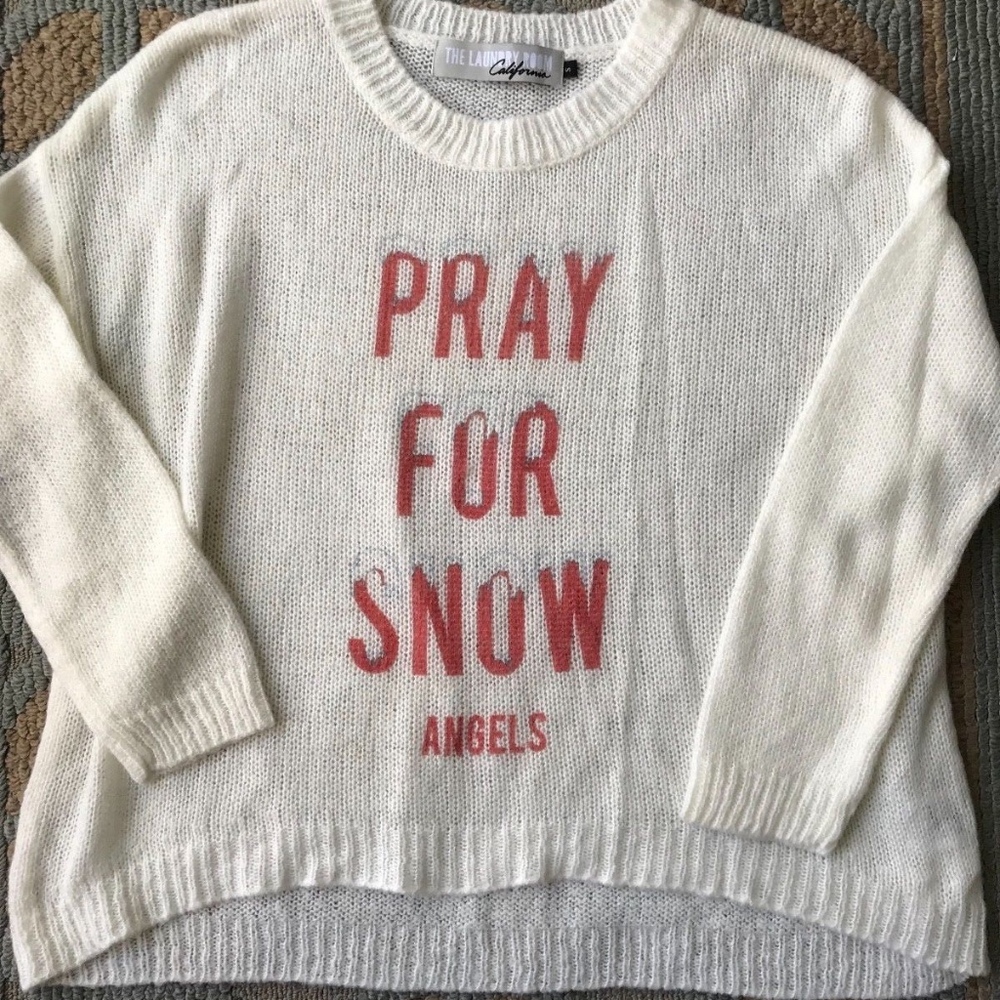 THE LAUNDRY ROOM women's sweater "Pray for snow"
